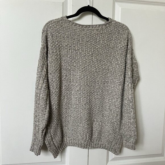 Cotton Country Sweater Womens M Speckled Heathered Knit Oversized Pullover - Picture 4 of 6
